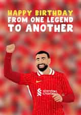 Liverpool Birthday Card - Football - Mo Salah created by Pink Peach Cards