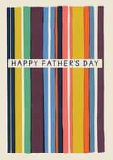 Retro Fathers Day Card - Colourful Stripes created by Laura Darrington Design Ltd.