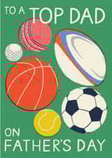 Modern Fathers Day Card - Top Dad - Sports created by Laura Darrington Design Ltd.