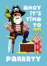 Fun Birthday Card - Pirate - Ahoy It's Time To Party created by Folio | Ian Owen