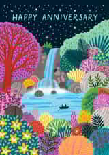 Pretty Anniversary Card - Whimsical Waterfall created by Pear Tree Press