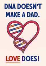 Cute Father's Day Card - Step Dad - Love Over DNA created by Heeby Jeeby's