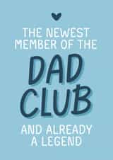 Classic Father's Day Card - Newest Member Of The Dad Club created by Sundiva Designs