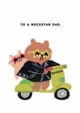 Cute Father's Day Card - Bearly Getting By - To A Rockstar Dad. created by JOLLY AWESOME
