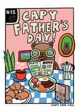 Cute Capybara Father's Day Card - Capy For You - Capy Father's Day! created by JOLLY AWESOME