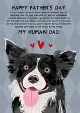 Cute Father's Day Card - Border Collie - Best Friend created by From The Dog