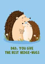 Cute Father's Day Card - Hedgehogs - Best Hugs created by Lucy Maggie Designs