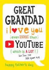 Funny Father's Day Card - Great Grandad - YouTube created by la la la Designs