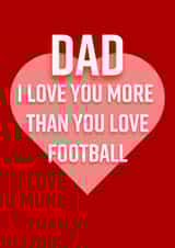 Classic Father's Day Card - More Than Football created by PEA GREEN PRINTS