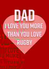 Classic Father's Day Card - More Than Rugby created by PEA GREEN PRINTS