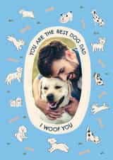 Personalised Father's Day Photo Card created by Zove Ahh - Cute Father's Day Card – Best Dog Dad – I Woof You