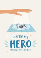 Cute Father's Day Card - You're My Hero - Spider created by Kreate Paper Co.