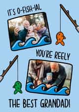 Personalised Father's Day Photo Card created by TeePee Creations - Cute Father's Day Card - For Grandad - Fishing
