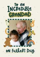 Personalised Father's Day Photo Card created by Abbie Imagine - Cute Father's Day Card - Incredible Grandad