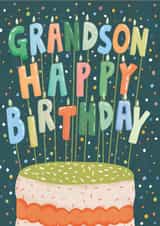 Classic Birthday Cake Card - For Grandson created by Louise Tiler