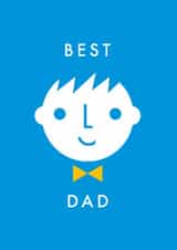 Cute Father's Day card for dad - BEST DAD created by Dicky Bird