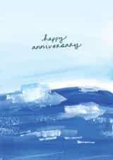 Classic Anniversary Card - Abstract Waves created by Meg Crocker