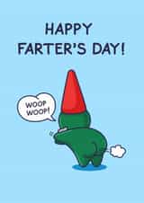 Funny Father's Day Card - Happy Farter's Day - Cheeky Gnome created by Cheeky Legends