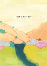 Arty Thinking Of You Card - Mountain Landscape - Here For You created by Meg Crocker