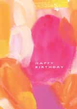 Classic Birthday Card - Colourful Abstract Painting created by Meg Crocker