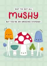 Cute Father's Day Card - Amazing Step Dad - Mushrooms created by Joanne Hawker