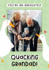 Personalised Father's Day Photo Card created by Joanne Hawker - Cute Father's Day Card - Ducks - You're A Quacking Grandad