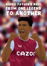 Aston Villa Father's Day Card - Ollie Watkins - Aston Villa created by Pink Peach Cards