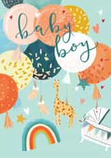 Classic New Baby Card - Baby Boy created by Louise Tiler