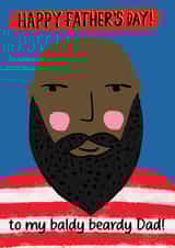 Funny Father's Day Card - Baldy Beardy Dad created by Pom Pom Party Cards