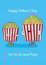 Cute Father's Day Card - Best Pops - Popcorn created by Emelia Brooks