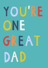 Classic Father's Day Card - One Great Dad created by Zoe Spry