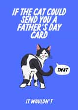 Cheeky Father's Day Card - From The Cat - Cat created by The Marmalade Cat