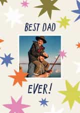 Personalised Father's Day Photo Card created by Zoe Spry - Cute and bright photo upload card for dad on Father’s Day - best dad ever!