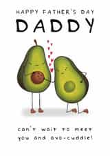 Cute Father's Day Card - For Dad to Be - From The Bump - Avo-cuddle created by Larry the Match