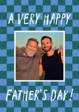 Personalised Father's Day Photo Card created by Zoe Spry - Classic Father's Day Card - Checkerboard