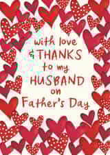 Classic Father's Day Card - For Husband - Love And Thanks created by The Boy and the Bear