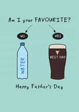 Funny Father's Day Card - Guinness Game - Am I Your Favourite? created by The Boy and the Bear