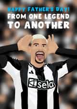 Newcastle United Father's Day Card - Newcastle - Bruno Guimarães created by Pink Peach Cards