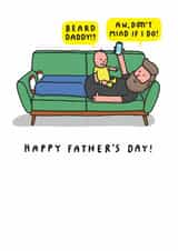 Funny Father's Day Card - Beard, Daddy? - Beer Pun created by mungo and shoddy