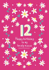 Pretty Birthday Card - 12th - Lovely Niece created by Schnauzer Scribbles