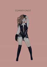 Funny Birthday/Just Because Card - Beyonce - Zombeyonce created by Chloë Langer