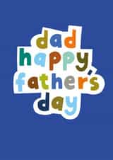 Classic Father's Day Card - Modern Typography created by Sea & Tea
