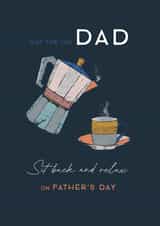 Classic Father's Day Card - Dad - Coffee And Cafetière created by Rebecca Prinn