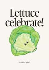 Cute arty Birthday Card - Lettuce - Lettuce celebrate! created by Things Sarah Creates