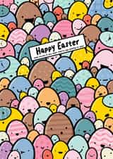 Cute Easter Card - Eggs - Brainteaser created by Macie Dot Doodles