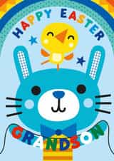 Cute Easter Card -  For Grandson - Bunny And Chick created by Lindsey Sagar