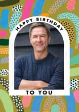 Personalised Birthday Photo Card created by Katt Jones - Classic Birthday Card - Patterned Photo Frame