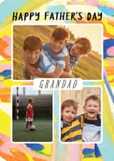 Personalised Father's Day Photo Card created by Katt Jones - Classic Father's Day Card - For Grandad - Abstract Photo Frame