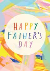 Classic Father's Day Card - Abstract Paint created by Katt Jones