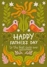 Pretty Father's Day Card - Best Dads Ever - LGBTQ+ created by Hollie McManus Illustration